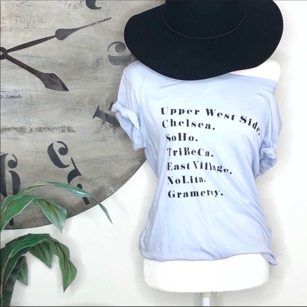 J Crew New York neighborhood t shirt.Blue. M. NWT - Picture 8 of 8